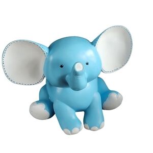 Burton + Burton Blue Elephant planter nursery resin baby decor
